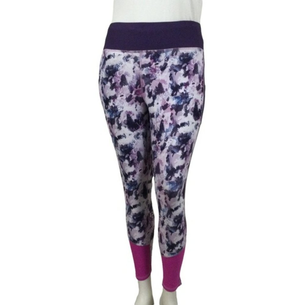 Vintage ATHLETIC WORKS Leggings with Side Pockets - Picture 1 of 6